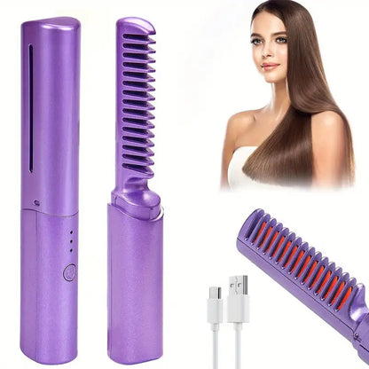 Meneflix Portable Mini Hair Straightener Comb