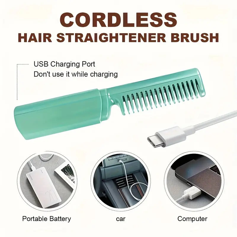 Meneflix Portable Mini Hair Straightener Comb