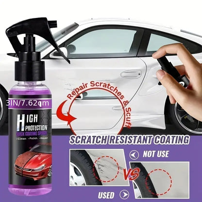 3 in 1 High Protection Quick Car Ceramic Coating Spray - Car Wax Polish Spray (Pack of 2)