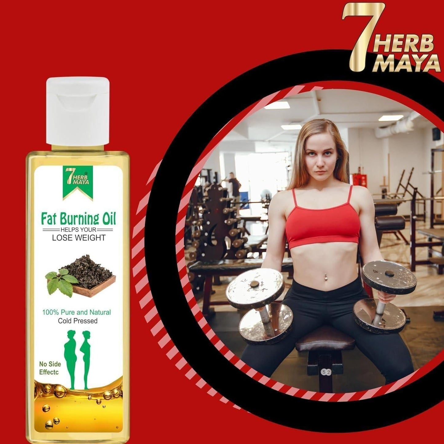 7Herbmaya Fat Burning Oil (Pack of 2)