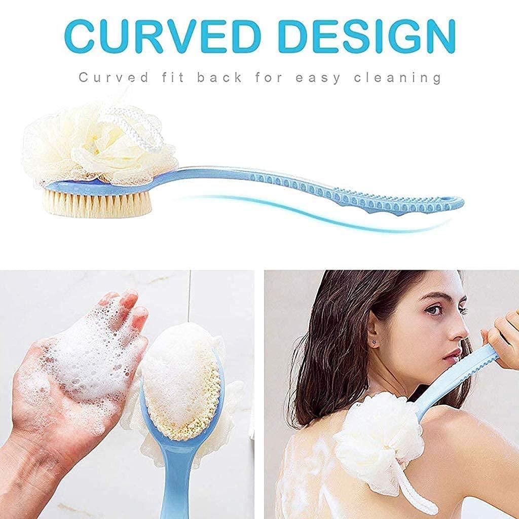 Bath Brush 2 In 1 with Free Loofah | Body Brush with Handle