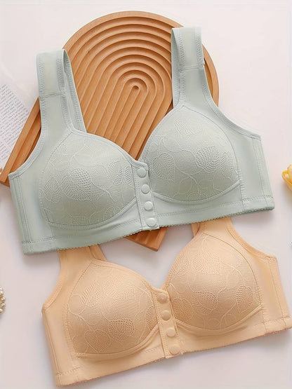 Women's Maternity Solid Lace Breast Feeding Bra