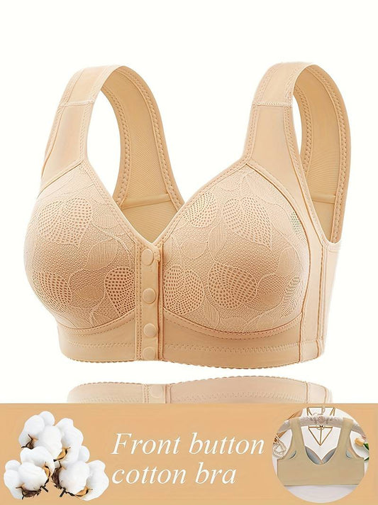 Women's Maternity Solid Lace Breast Feeding Bra