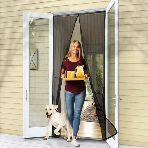 Door Curtain-Mesh Screen Net Home Magnetic Foldable Anti Mosquito Door Curtain